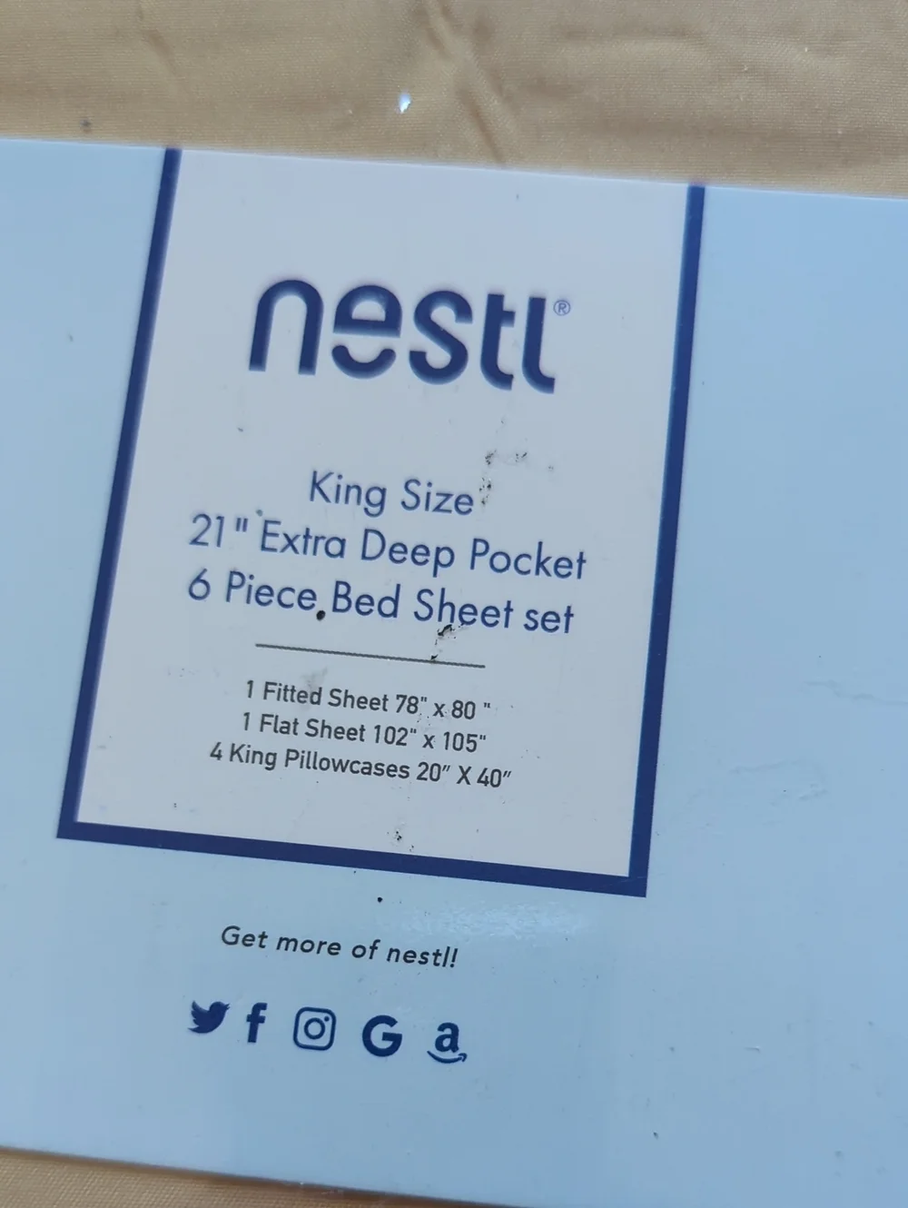 Nestl Extra Deep King Sheet Set - 6 Piece Breathable & Cooling Sheets - Hotel Lu